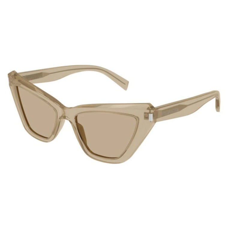 Okulary przeciwsłoneczne w stylu kocich oczu z ozdobnym detalemarożnym Saint Laurent