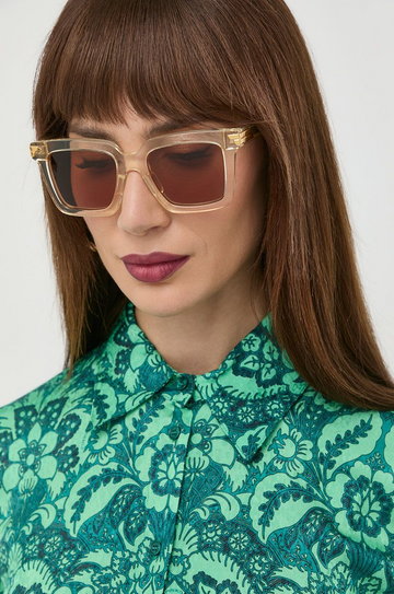 Bottega Veneta okulary przeciwsłoneczne damskie kolor beżowy