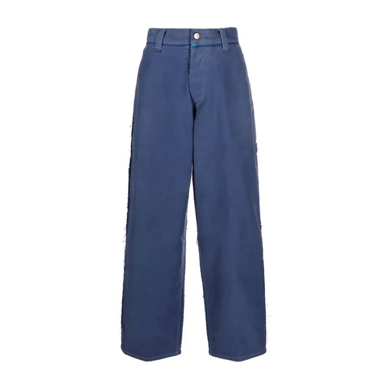 Kobaltowe Spodnie Dżinsowe z Przetarciami Maison Margiela