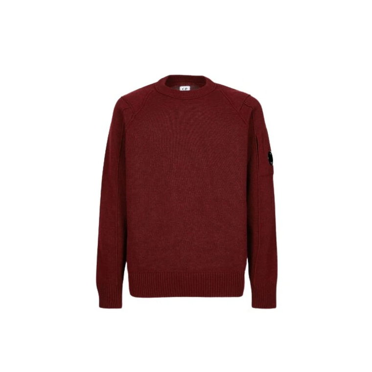 Wełniany Sweter z Okrągłym Dekoltem - Port Royal Red-48 C.p. Company