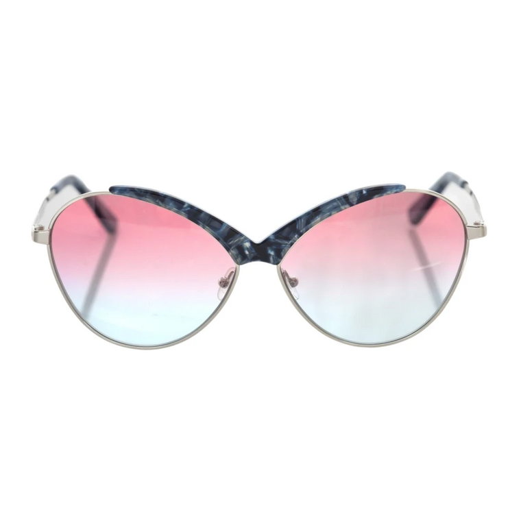 Okulary przeciwsłoneczne w kształcie motyla z metalową ramką Frankie Morello