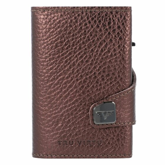 Tru Virtu Etui na karty kredytowe Click & Slide RFID Leather 6,5 cm metallic-brown