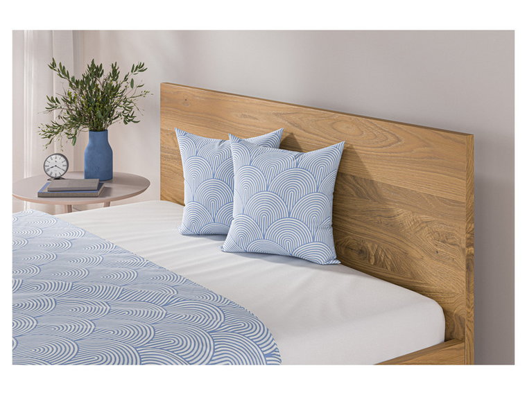 LIVARNO home Poszewki na poduszkę z mikrowłókna, satynowe, 40 x 40 cm, 2 sztuki