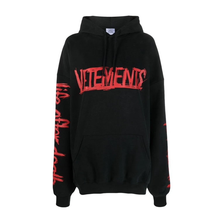 Czarna Bluza Worldtour Logo Vetements