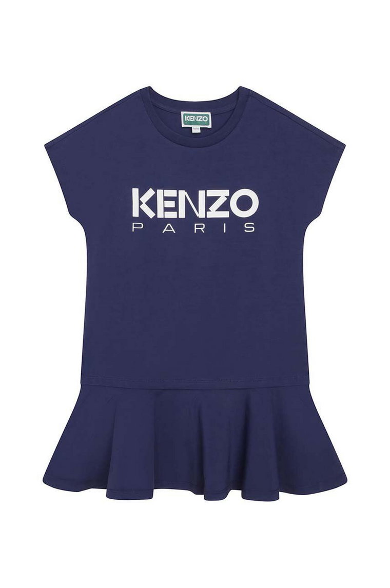 Kenzo Kids sukienka dziecięca kolor granatowy mini rozkloszowana