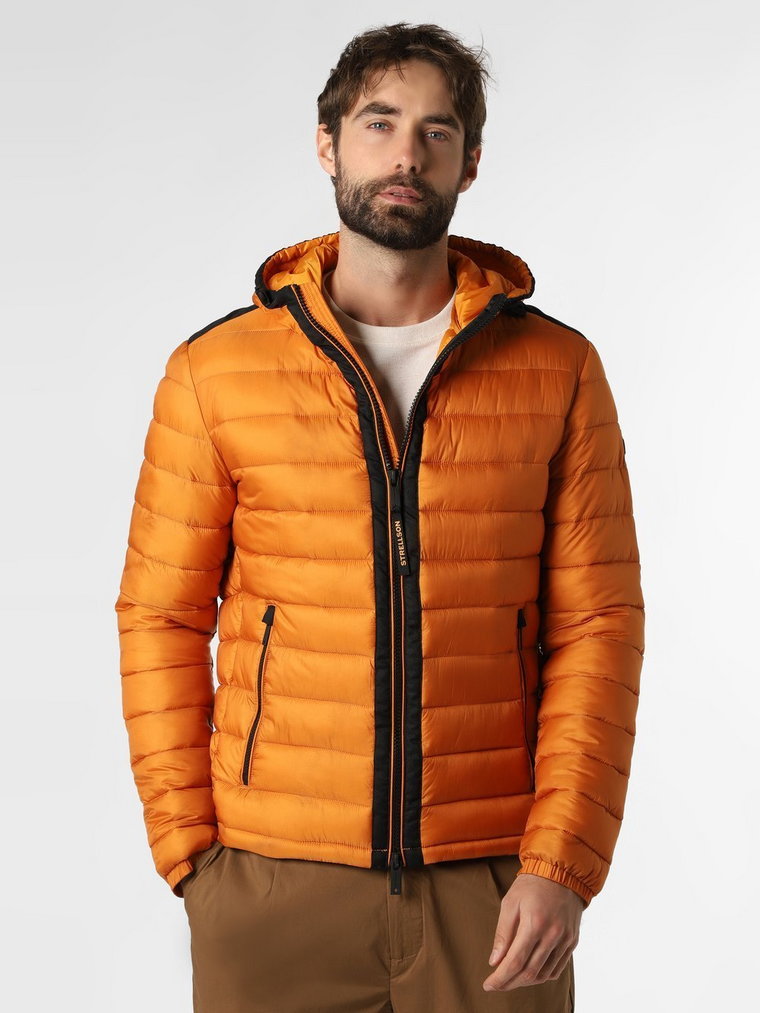 Strellson - Męska kurtka pikowana  Modica, pomarańczowy