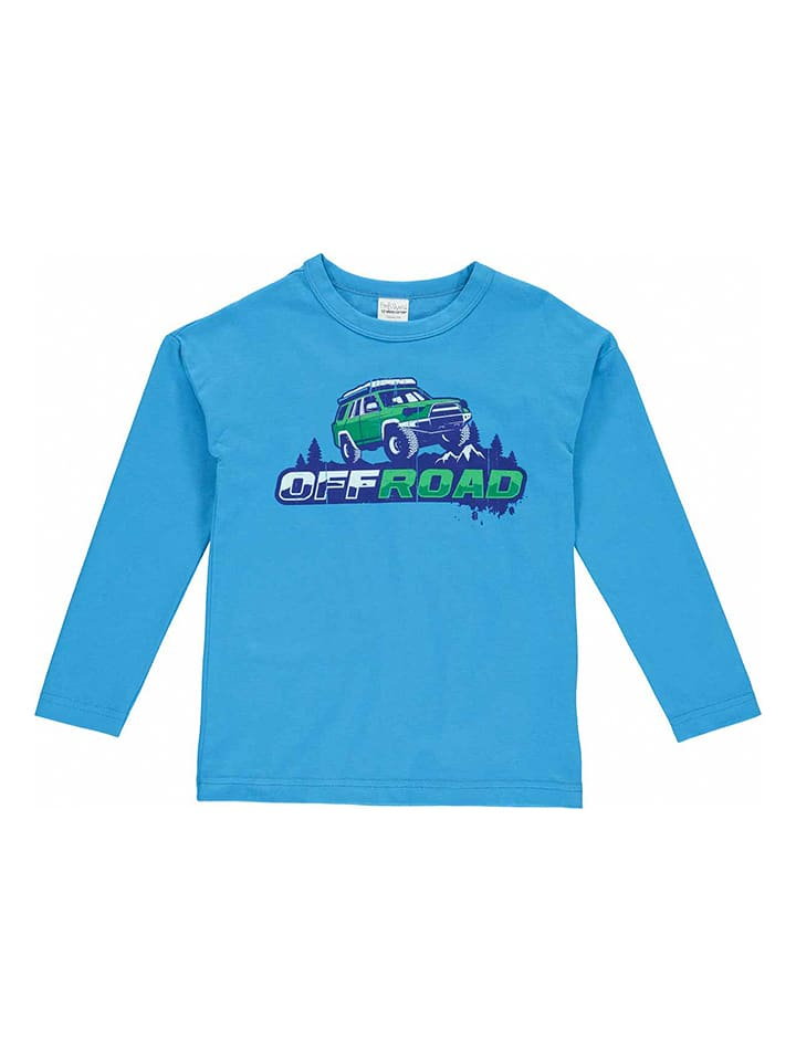 Freds World by GREEN COTTON Koszulka "Offroad" w kolorze błękitnym