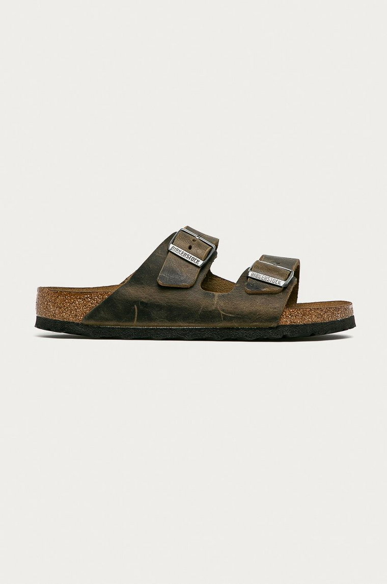 Birkenstock - Klapki skórzane Arizona 1019313 1019313-Faded.Khak