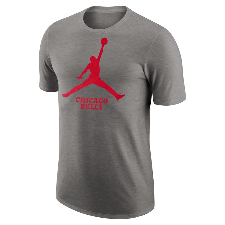 T-shirt męski NBA Jordan Chicago Bulls Essential - Szary