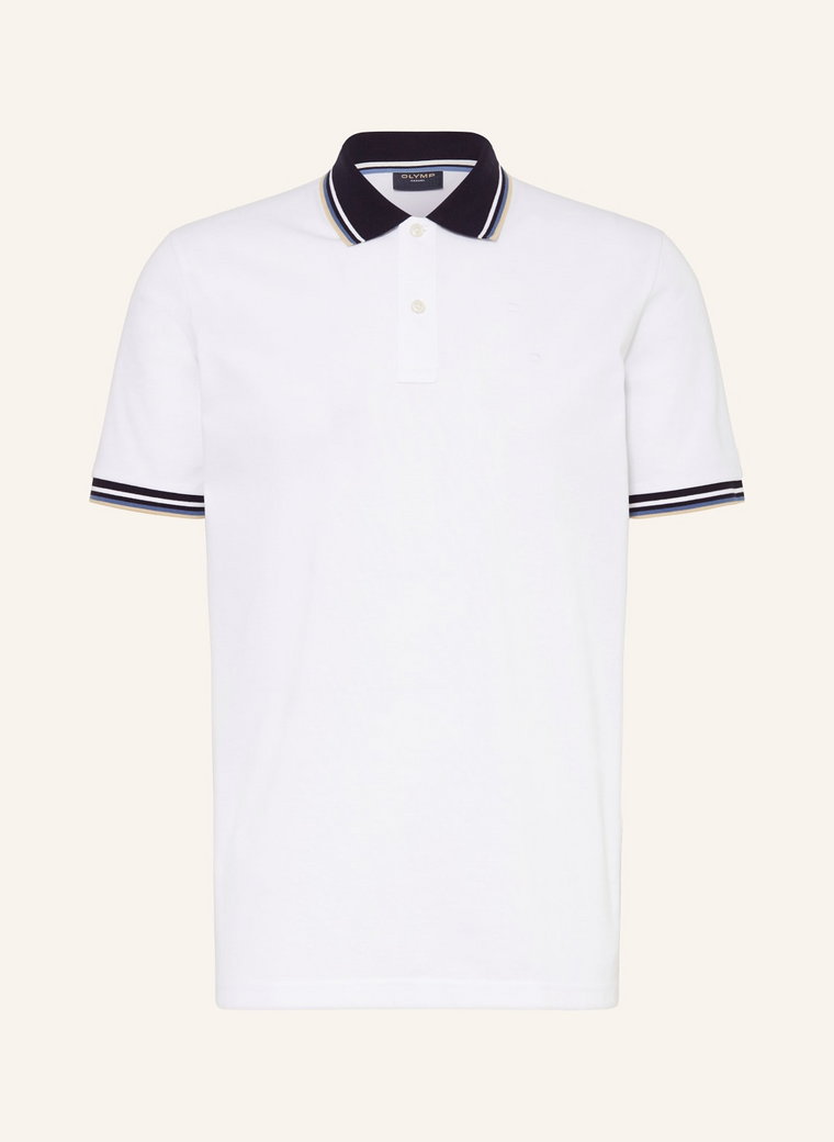 Olymp Koszulka Polo Z Piki Casual Fit weiss