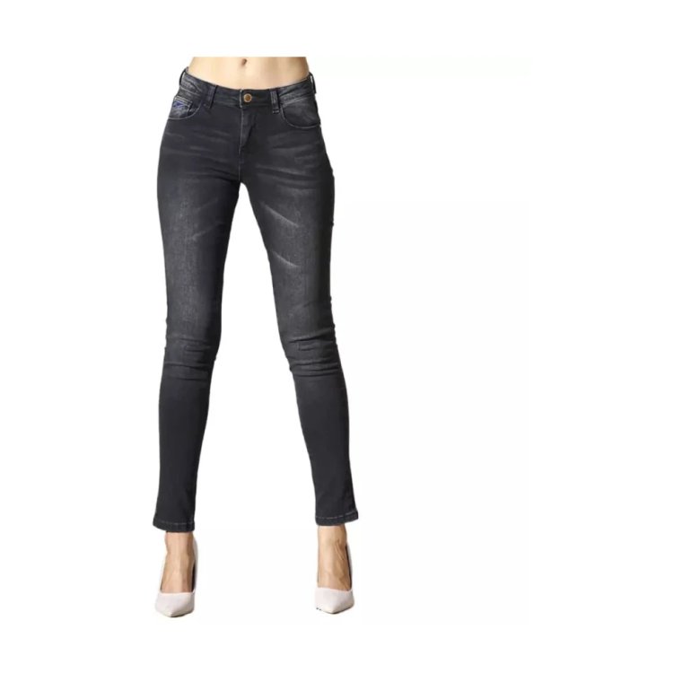 Czarne Slim-Fit Jeansy dla Kobiet YES ZEE