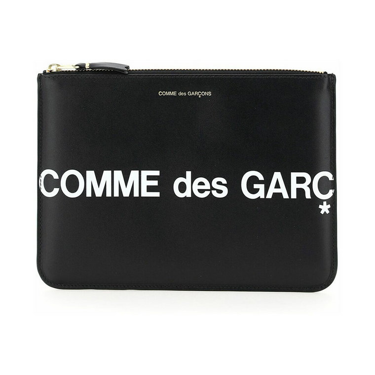 Comme des garcons wallet leather pouch with logo Comme des Garçons