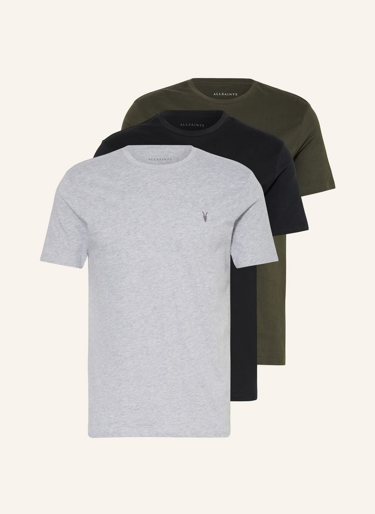 Allsaints T-Shirt Tonic 3 Szt. grau