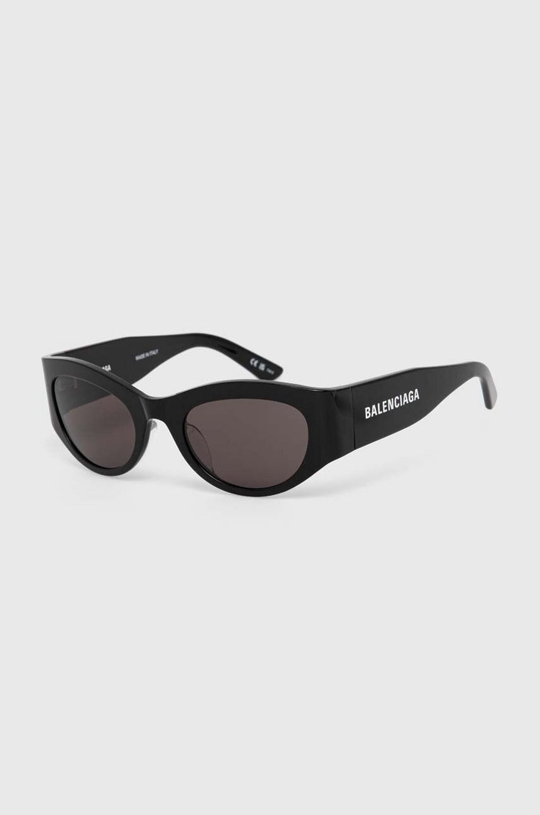 Balenciaga okulary przeciwsłoneczne damskie kolor czarny BB0330SK