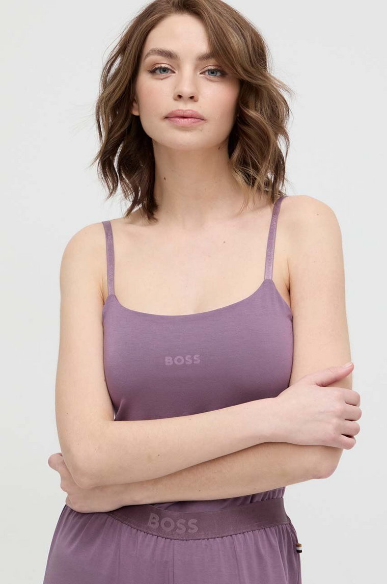 BOSS top damski kolor fioletowy 50515601