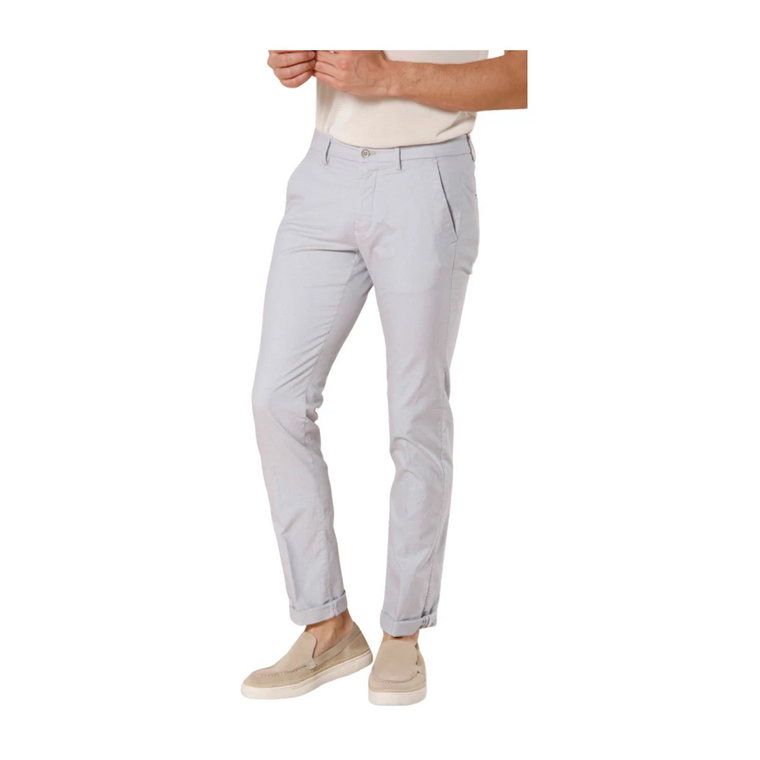 Slim Fit Białe Spodnie Chino Mason's