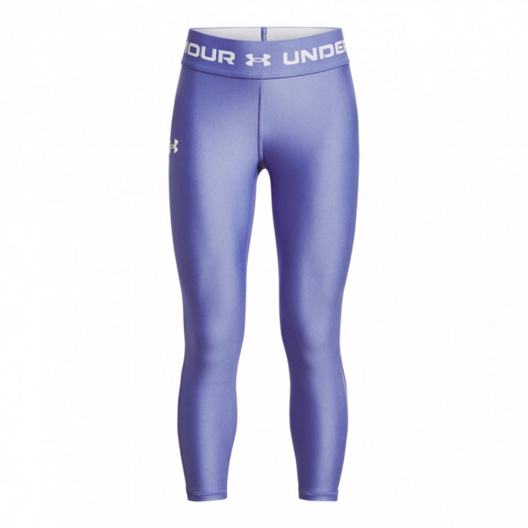 Dziewczęce legginsy treningowe UNDER ARMOUR HeatGear Armour Ankle Crop - fioletowe