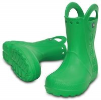 Crocs Handle Rain Boot Kids 12803 B14 J3/5/Eu34-35 Grass Green
