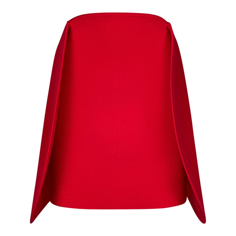 Czerwona Spódnica Z Wełnianym Dzianinowym Mini Victoria Beckham