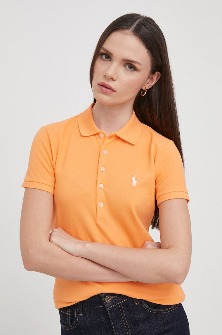 Polo Ralph Lauren polo damski kolor pomarańczowy