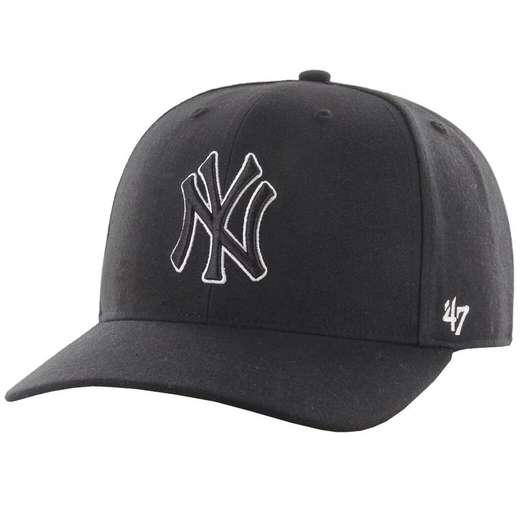 47 Brand New York Yankees Cold Zone '47 B-CLZOE17WBP-BKB, Męskie, Czarne, czapki z daszkiem, akryl, rozmiar: One size