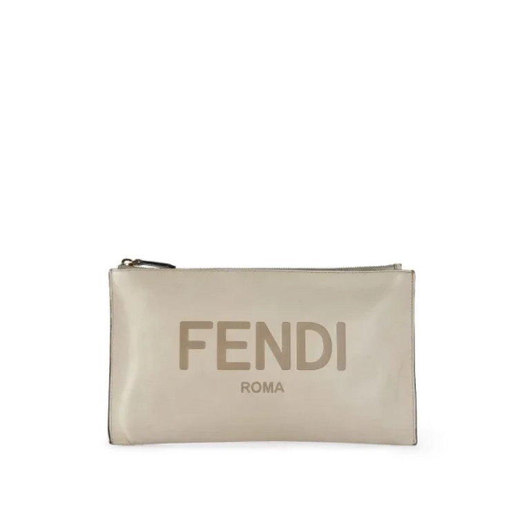 Pre-owned Leather clutches Fendi Vintage