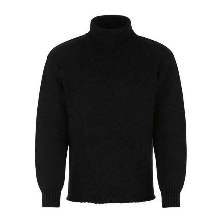 Sweter z mieszanką czarnej wełny Ten C