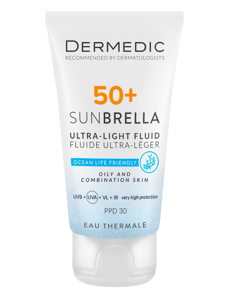 Dermedic Sunbrella Ultralekki krem do skóry tłustej i mieszanej SPF50+