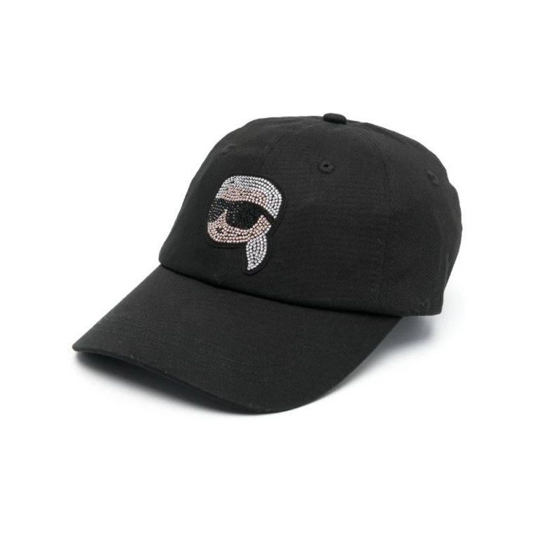Zdobiona czapka z naszywką z logo Karl Lagerfeld