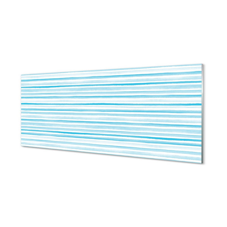 Foto panel hartowany +klej Niebieskie paski 125x50 cm