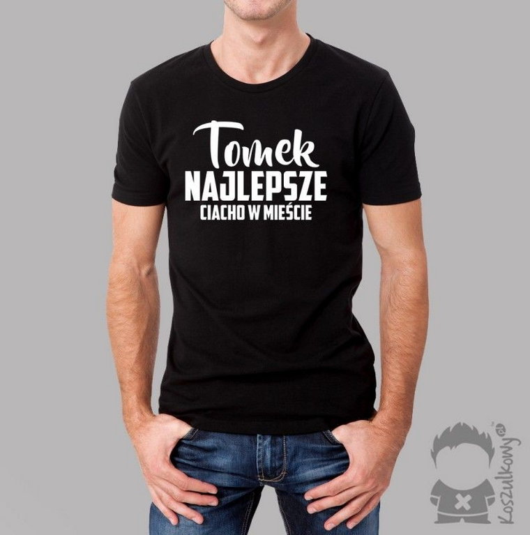 Tomek - Najlepsze ciacho w mieście - męska koszulka z nadrukiem