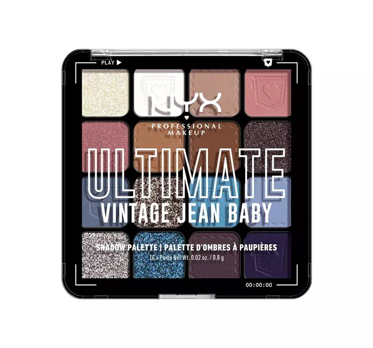 NYX PROFESSIONAL MAKEUP ULTIMATE PALETA CIENI DO POWIEK VINTAGE JEAN BABY 12,8G