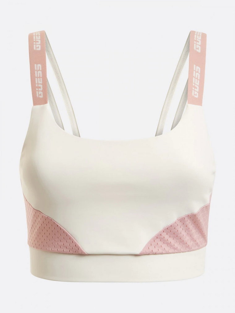 Biustonosz treningowy GUESS CATHERINE ACTIVE BRA - kremowy/ecru