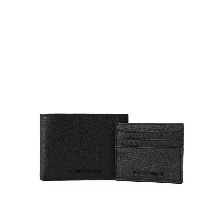 Emporio Armani Czarny Wallet+Card Holder SET Emporio Armani