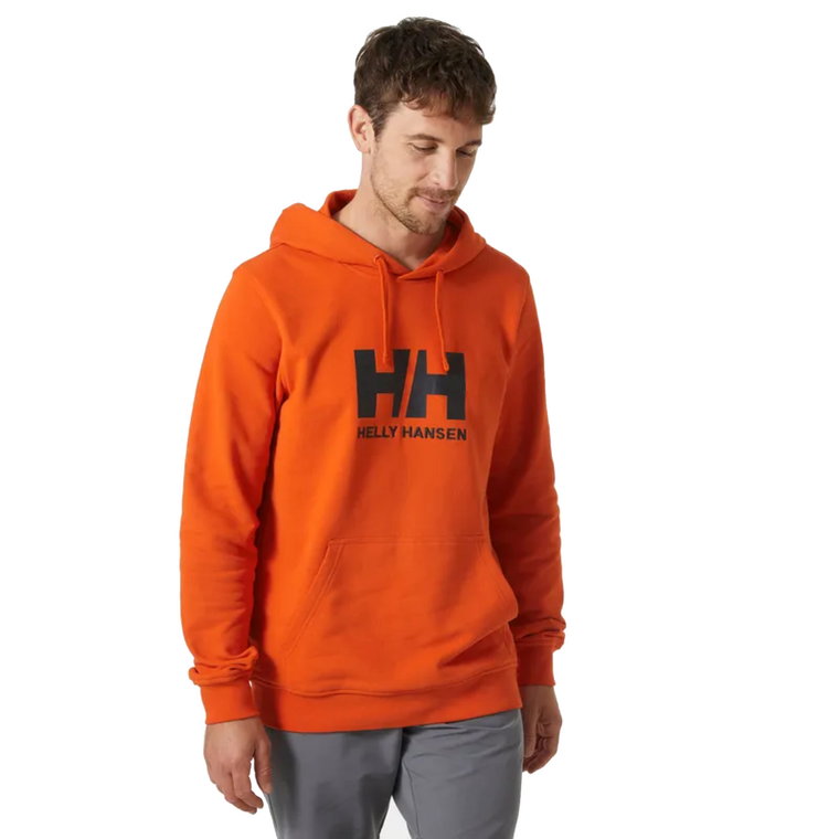 Męska bluza z kapturem Helly Hansen Logo Hoodie patrol orange - M