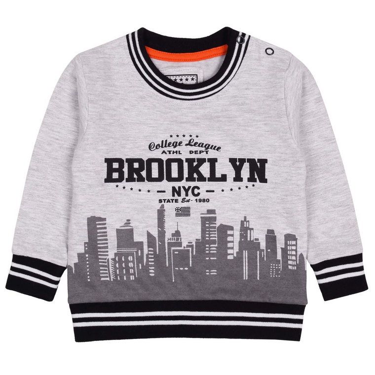 Szara, niemowlęca bluza BROOKLYN 9-12 m 80 cm