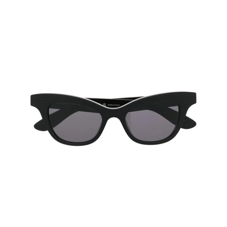 Czarne Okulary Przeciwsłoneczne w Kształcie Kociego Oka Alexander McQueen