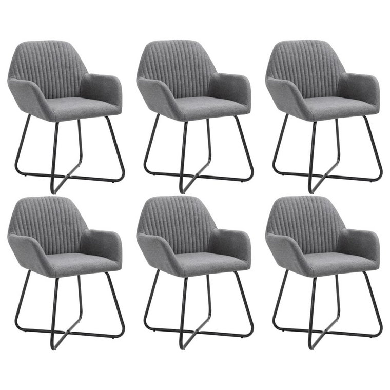 Krzesła jadalniane VIDAXL, szare, 84x61x61 cm, 6 szt.