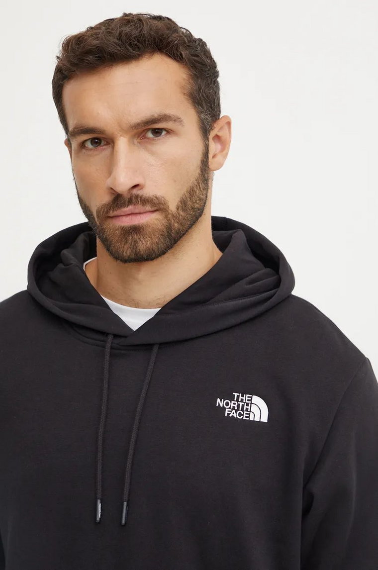 The North Face bluza Essential Hoodie męska kolor czarny z kapturem gładka NF0A89ESJK31