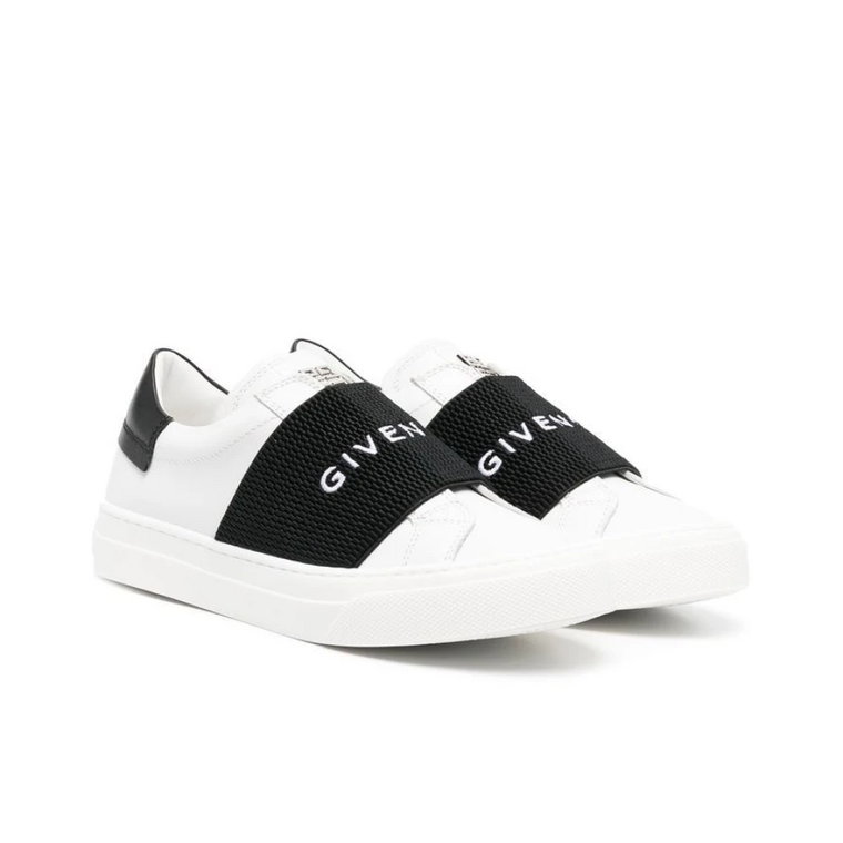 Białe Slip-On Sneakers z Haftowanym Logo Givenchy