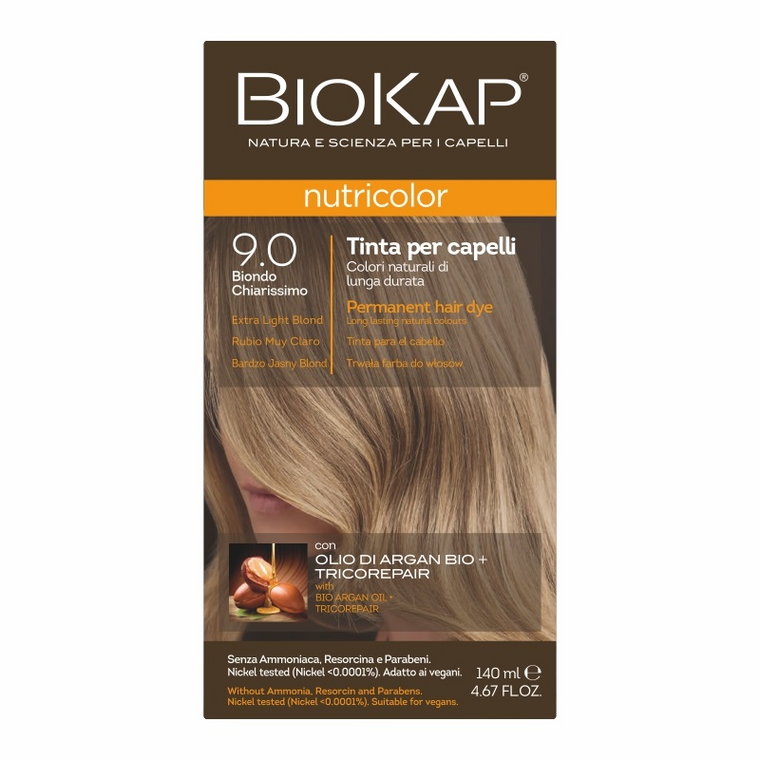 Biokap Nutricolor Farba do włosów, 9.0 Bardzo Jasny Blond