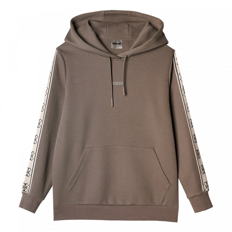 Damska bluza dresowa nierozpinana z kapturem Guess Carla Hooded Sweatshirt - brązowa