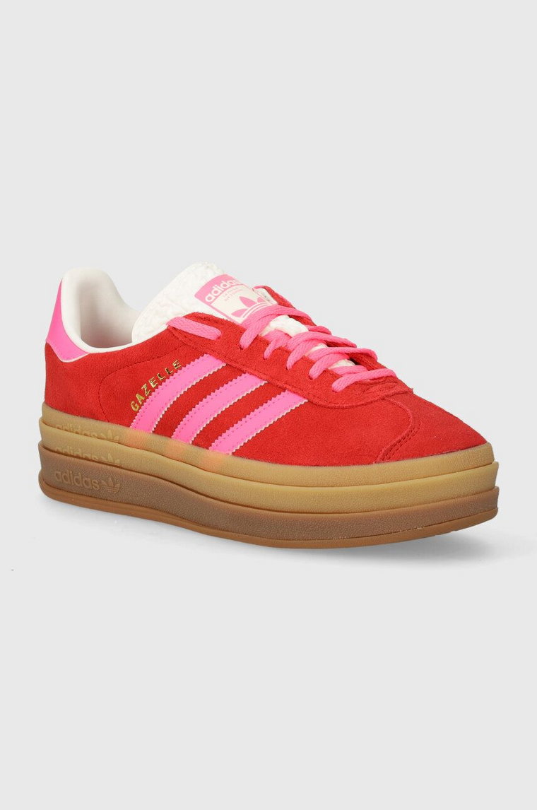 adidas Originals sneakersy zamszowe Gazelle Bold W kolor czerwony IH7496