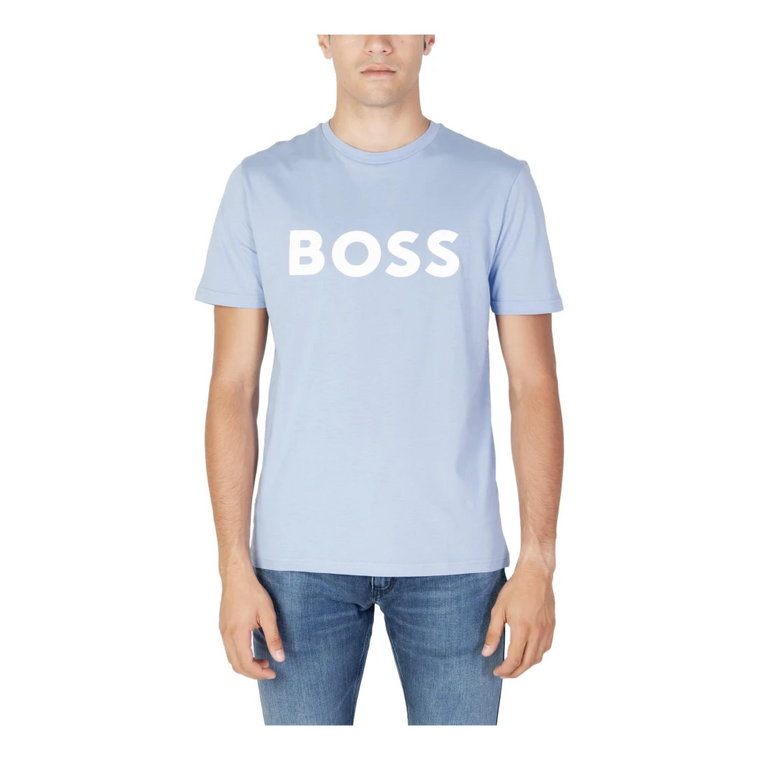 Męska Koszulka w Jasnoniebieskim Hugo Boss