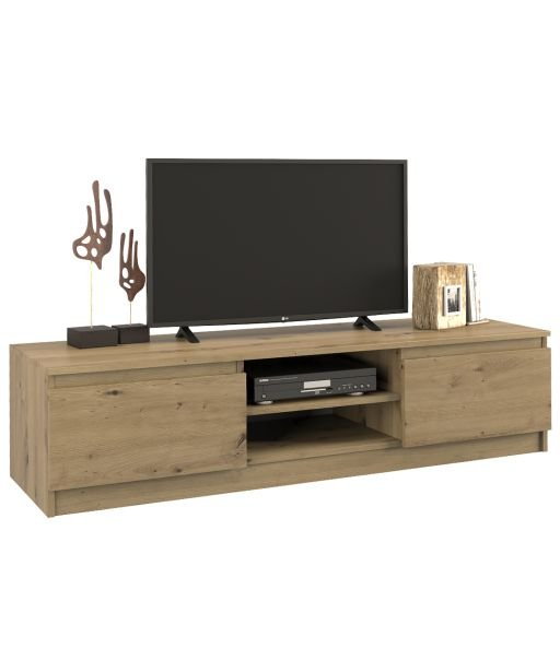 Stolik RTV TOPESHOP Malwa 140cm, dąb artisan, 36x140x40 cm