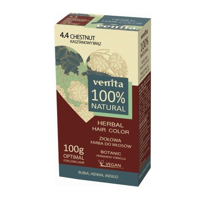 Venita Herbal hair color ziołowa farba do włosów 4.4 kasztanowy brąz 100g