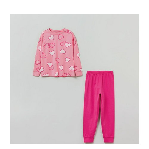 Piżama (longsleeve + spodnie) OVS 1821592 110 cm Pink (8056781581377). Piżamy dziewczęce
