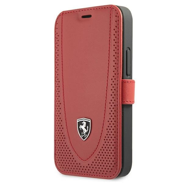 Ferrari FEOGOFLBKP12SRE iPhone 12 mini 5,4" czerwony/red book Off Track Perforated