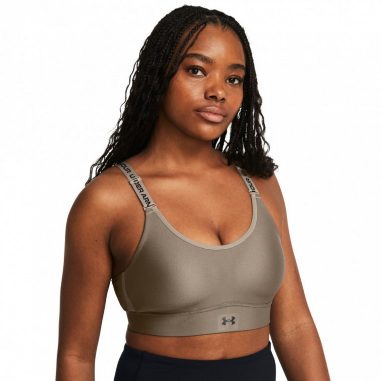 Biustonosz treningowy Under Armour UA Infinity Mid 2.0 Bra - brązowy