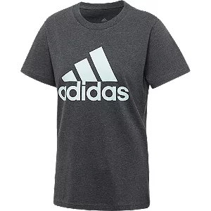Ciemnoszary tshirt adidas - Damskie - Kolor: Popielate - Rozmiar: XS
